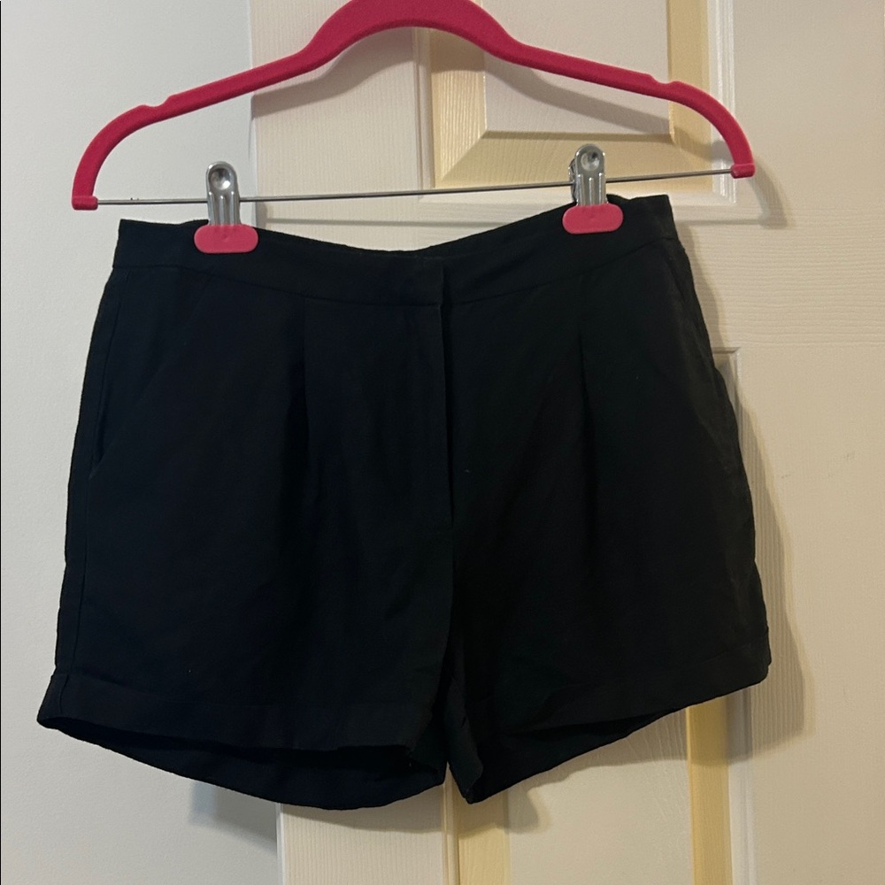 Elegant Black High Waist Women's Shorts